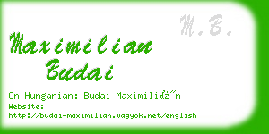 maximilian budai business card